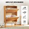 Shoe Cabinet with Flip Drawers Rattan Doors Entryway Storage Organizer